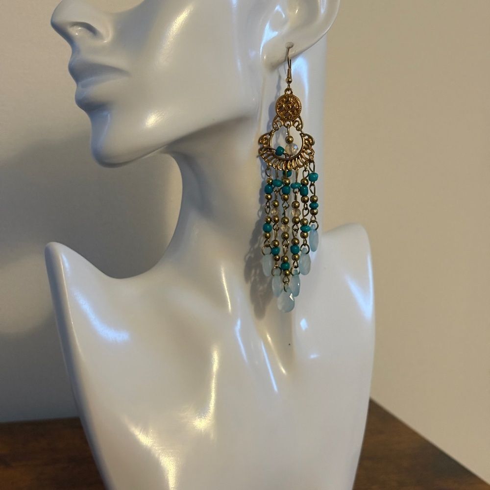 Bohemian Beaded Chandelier Earrings